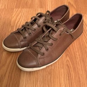 Brown leather All Stars